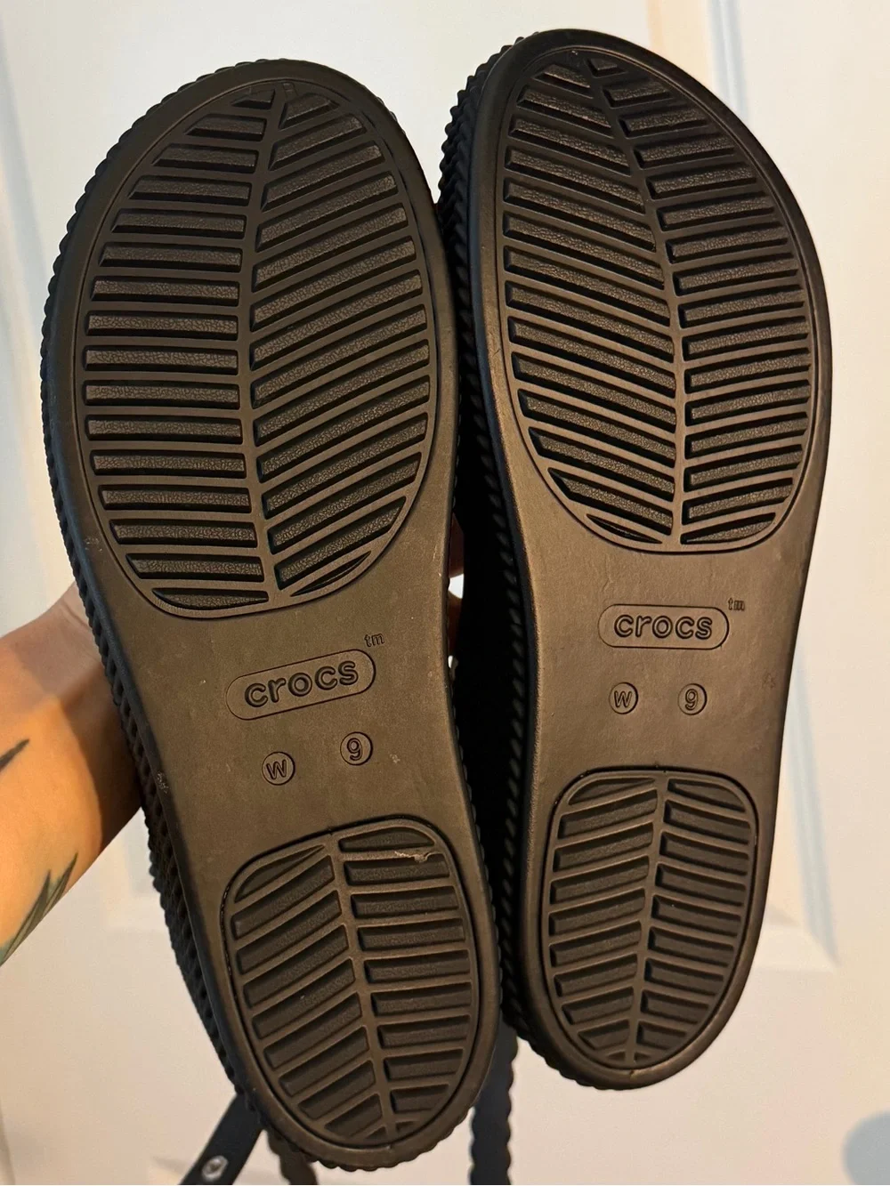 Women’s Black Braided Platform Sandal